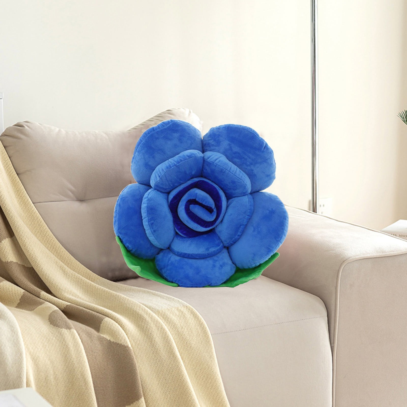 Flower Cushion /Rosered 30㎝ 30cm Stuffed Five Petal Flower Cushion Girly Room Decor