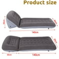 thumbnail image 7 of Inflatable Lounge, Premium Flocking PVC Material, Adjustable Backrest for Multiple Positions, Compact Foldable Design, with Storage Bag, for Camping Travel Beach Home Guest, 7 of 7