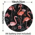 thumbnail image 3 of flamingos flowers kitsch Round Wooden Wall Clock for Home Decor Silent Mechanical Movement, Wall art Decor Perfect for Decorating Living Rooms, Kitchens, Dorms, And As Practical Everyday Gifts, 3 of 8