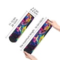 thumbnail image 4 of Fuzoiu Neon Pop Art Pitbull Print Adult Socks, Crew Moisture-wicking Socks, Unisex Cushion Crew Socks,Casual Sports Ankle Socks, 4 of 7