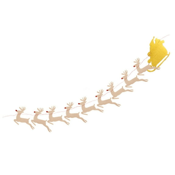 Vintage Christmas Garland Banner for Holiday Party Decor, Room Decoration Supplies, Festive Stocking Banner and Decorative Garland