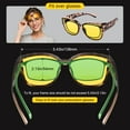 thumbnail image 4 of TINHAO Night Vision Driving Glasses Fit Over Eyeglasses for Men Women Polarized Nighttime Glasses Oversized Lens, 4 of 6