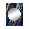 thumbnail image 2 of Designart "Abstract Illusion Blue and Gold Marble IV" Abstract Marble Mirror Wall Decor - Modern Blue Abstract Large Mirror For Wall Art Decor - 40" x 30" Inch, 2 of 5