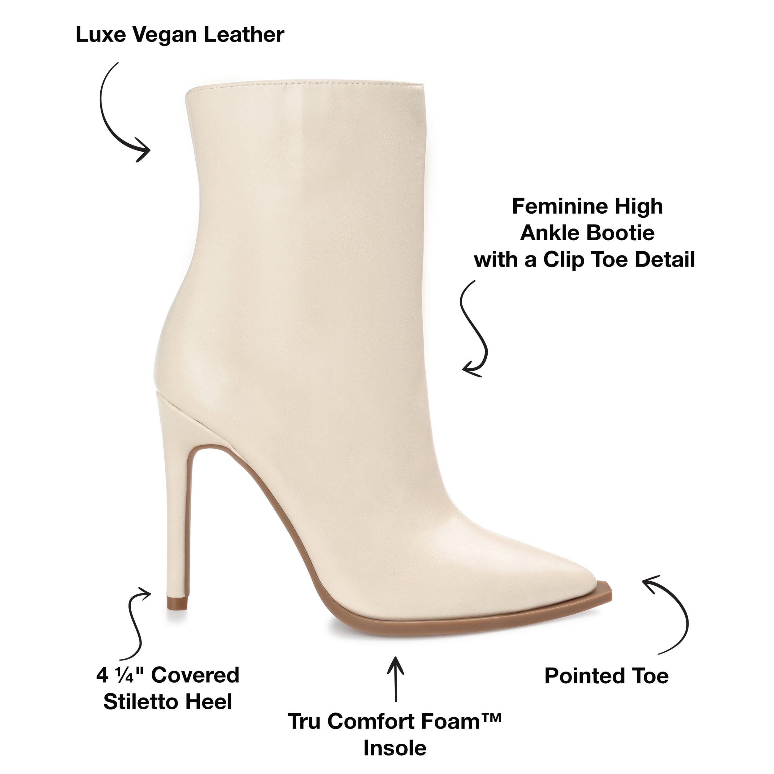 Journee Collection Womens Limma Pointed Toe Stiletto High Ankle Booties