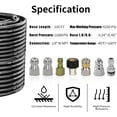 thumbnail image 4 of Heliwoo 100FT 4000 PSI Sewer Jetter Kit for Pressure Washer Jet Drain Cleaner Hose 1/4" NPT with Rotating and Button Nose Kit, 4 of 7