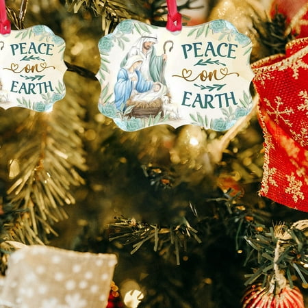 

SPOORYYO Christmas Acrylic Nativity Wall Hanging - Religious Themed Decoration for Home or Gift