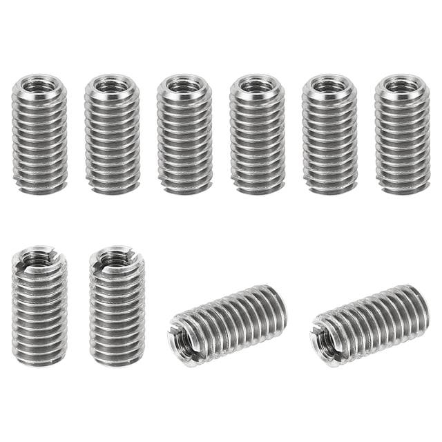 Unique Bargains Thread Adapters Sleeve Reducing Nut M5*0.8 Male to M3*0.5 Female Repairing Insert Nut Screw Reducer 10mm 10 Pcs