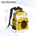 thumbnail image 3 of Goofa Sunflowers Print Casual Backpack for Women Men,Waterproof High School Bookbag,Lightweight Travel Daypack,Classic College Backpack,Laptob Backpack, 3 of 6