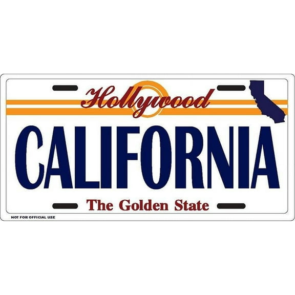 California Metal License Plate