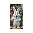 thumbnail image 2 of Easter Bunny Door Cover Banner, Easter Rabbit Flower Door Cover Decorations Easter Front Door Wall Backdrop,Easter Door Cover Festival Party Indoor and Outdoor Door Curtains Hanging Cloth Flags, 2 of 9