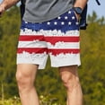 thumbnail image 3 of LONKITO Independence Day Mens Shorts Elastic Waist Lightweight Running Shorts with Pockets for Independence Day, Size 2XL, 3 of 6