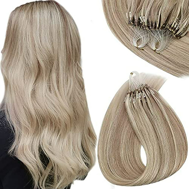 22 inch micro beads hair extensions, micro loop extensions Remy Hair 22 inch