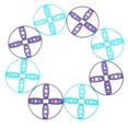 thumbnail image 2 of 8Pcs Outdoor Flying Disc Interactive Toy Throwing Disc Flying Disc Toy Portable Plastic Disc Toy, 2 of 4