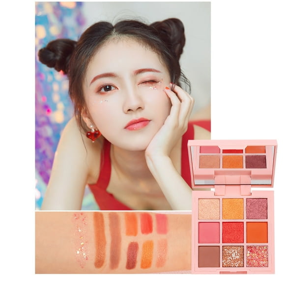 RKSTN Eyeshadow Palette Four Seasons Matte Earth Color Eyeshadow Sequins 9 Color Eyeshadow Eyeshadow Palette