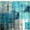 Teal, variant on Blue Grey Abstract Shower Curtain Blue and Grey Abstract Art Painting Shower Curtain Bathroom Bathtub Curtain 72x72 Inch with 12 plastic hooks