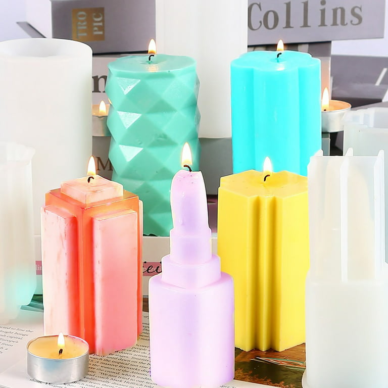 3D Cylinder Silicone Mold For Candle Making Geometric Resin Molds Handmade  Mould DIY Cake Chocolate Decor Cylinder Silicone Mold For Resin