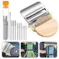 thumbnail image 1 of EIMELI Small Weaving Loom Kit with 14 Hooks and 9 Needles Mini Darning Loom Speedweve Type Weave Tool Beginners Quickly Mending Loom Machine DIY Weaving Arts for Jeans Socks and Clothes, 1 of 6