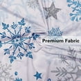 thumbnail image 4 of Snowflakes es Christmas Tree Skirt, Blue and White Snowy Winter Artificial Large Tree Skirt for Holiday Home Decoration Indoor Farmhouse Decor, 4 of 7