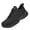 Black, variant on Men's All-Season Fashion Sneakers, Featuring a Striped Geometric Design and a Soft, Comfortable MD Material Sole. Suitable for Daily Wear, Outdoor Activities, and Jogging