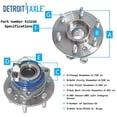 thumbnail image 2 of Detroit Axle - Front or Rear Wheel Bearing and Hub Assembly for 2006-2009 Chevy Uplander Pontiac Montana 2006-2007 Buick Terraza Saturn Relay [6 Lugs w/ABS], 2 of 7