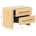 thumbnail image 4 of Safavieh Katrina Solid Wood 2 Drawer Nightstand in Natural / Black, 4 of 18