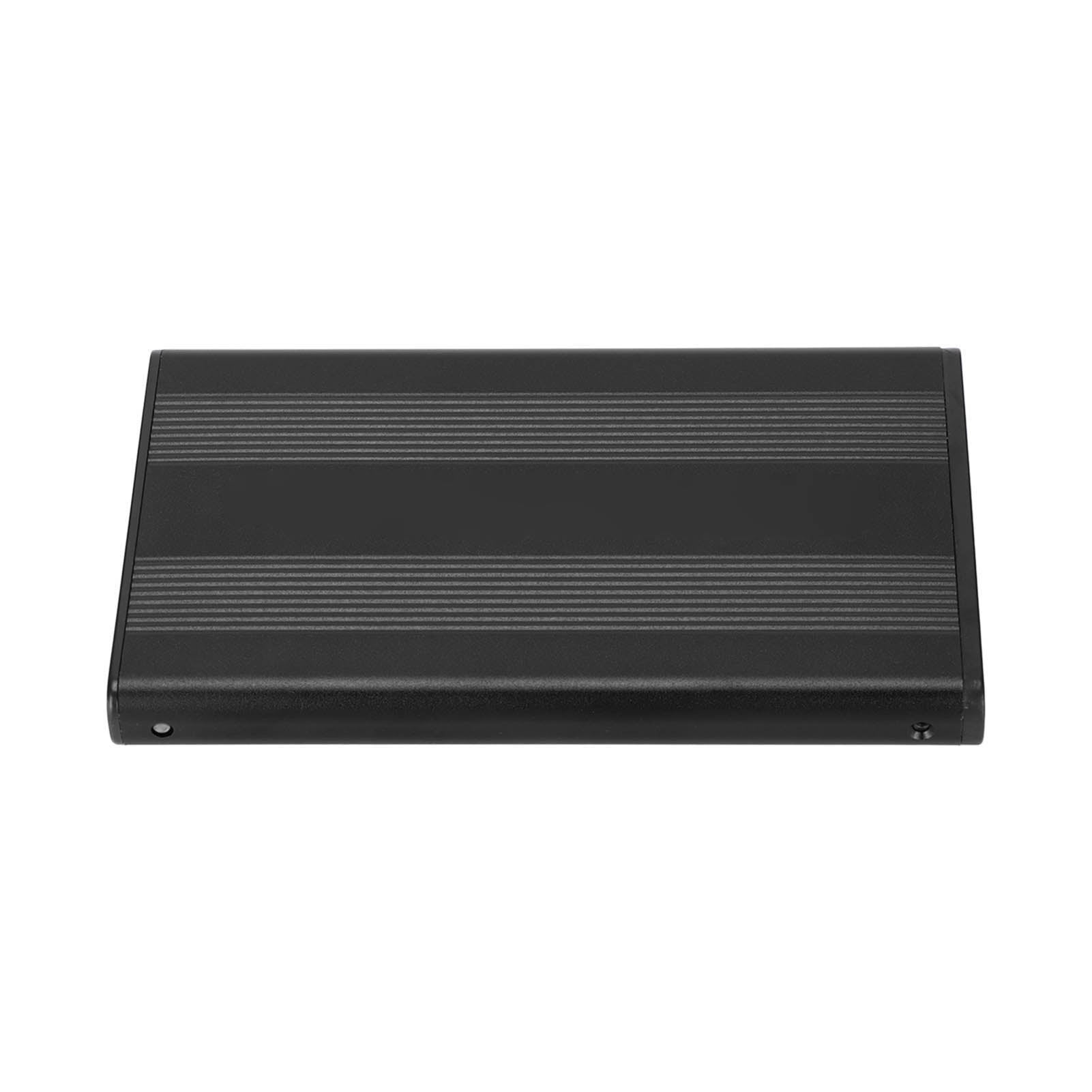Hard Drive Enclosure, 2.5in Aluminum Alloy Support Hot Swap 2TB Capacity 480Mbps Transfer Rate HDD Enclosure  for OS X for Vista for  Black