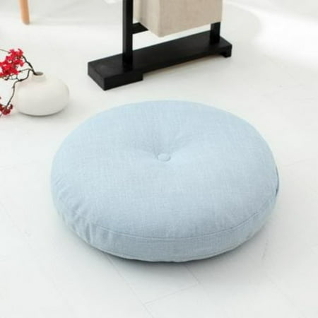 

40cm Linen Seat Cushion Soft Cotton Filling Thicken Sofa Balcony Back Pillow Hip Protective Circular Home Office Chair Car Seat Buttocks Cushion for Living Room