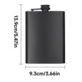 thumbnail image 2 of Paquete de 2 Petacas para Licor, Petacas Finas a Prueba de Fugas de Acero Inoxidable de 8 Onzas con Embudo para Hombres y Mujeres (Negro Mate), 2 of 8