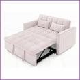 thumbnail image 5 of Modern Velvet 55.5-Inch 3-Position Convertible Sofa Bed for Living Room – Pink, 5 of 12