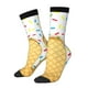 thumbnail image 1 of Balery White Ice Cream Calcetas Largas con Estampado para Hombre y Mujer – Suaves y Transpirables, Talla Única (US 5-11), 1 of 6