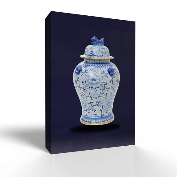 Wall26-Canvas Wall Art-Blue and White Porcelain China Vase-Giclee Painting Wall Bedroom Living House Decoration Home Art - 16x24 inches
