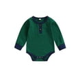 thumbnail image 1 of Mialoley Bébé Garçons Filles Sweat-Shirts Rompers Patch Patchwork Bande à Manches Longues Bébé Combinaisons Automne Bambin Vêtements Bodysuits, 1 of 9