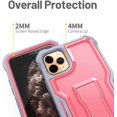 thumbnail image 3 of FITO For iPhone 11 Pro Max Case, Phone Case with Screen Protector and Kickstand (Pink), 3 of 7