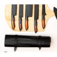 thumbnail image 4 of 8-Piece Black Stainless Steel Knife Set with Leather Knife Roll, Handmade Kitchen Knives – Hawkeen Knife, 4 of 4