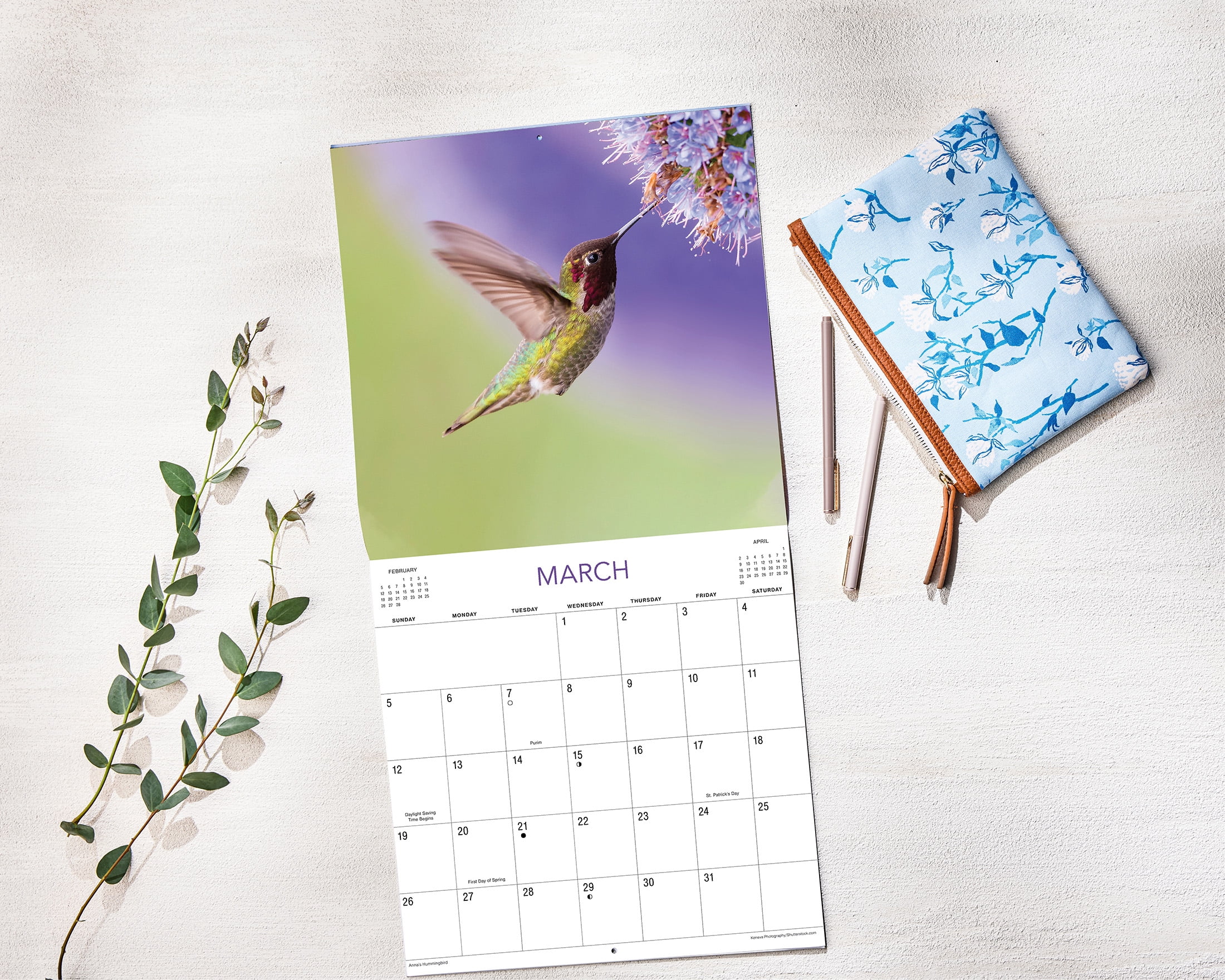 2023-12 Month Calendar- Hummingbirds 12x12 Hanging Wall Calendar by DaySpring