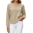 thumbnail image 6 of Plebaso Cropped Sweatshirt for Women Casual Long Sleeve Pullover Loose Womens Comfortable Crewneck Tops, 6 of 7