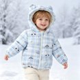 thumbnail image 5 of Enyan Baby Winter Puffer Jacket Toddler Boys Girls Bear Ears Hooded Zipper Up Outerwear Coats, 5 of 8