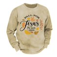 thumbnail image 4 of EHQJNJ Chandail en Molleton Col Rond Homme Graphique Grande Taille Hommes l'Action de Grâce Automne Grande Taille Sans Capuche Pulls Mode Chandails en Molleton Logo Imprimé Vêtements Hauts Chandails en Molleton Surdimensionnés, 4 of 5