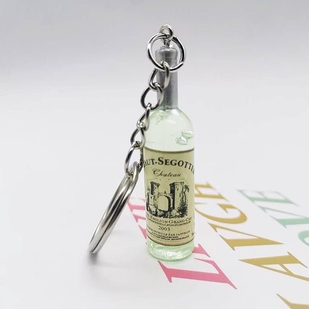 Llaveros de botella de vino y cerveza de resina para hombres y mujeres, llavero colgante de Color surtido, bolsa de coche, regalo de fiesta de boda