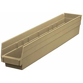 Global Industrial Plastic Nesting Storage Shelf Bin 4-1/8"W x 23-5/8"D x 4"H Beige