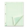 TOPS Engineering Computation Pad, 8-1/2 x 11, Glue Top, 5 x 5 Graph Rule on Back, Green Tint Paper, 3-Hole Punched, 100 Sheets (35500)