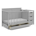 thumbnail image 4 of Graco Hadley 5-in-1 Convertible Baby Crib and Changer with Drawer, Pebble Gray, 4 of 19