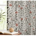 thumbnail image 5 of Vargottam 84 Inch Rod Pocket/Back Tab Cotton Curtains for Windows and Doors - Light Filtering Cotton - Light Filtering Drapes For Doors - Set of 2 Panels, 52"x84" - Tulip Vine Print (White), 5 of 8