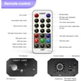 thumbnail image 5 of Luces de discoteca, proyector de escenario LED activado por sonido con 6 colores y 24 patrones, control remoto, para fiestas infantiles, cumpleaños, clubes de karaoke y efectos de luces navideñas., 5 of 5