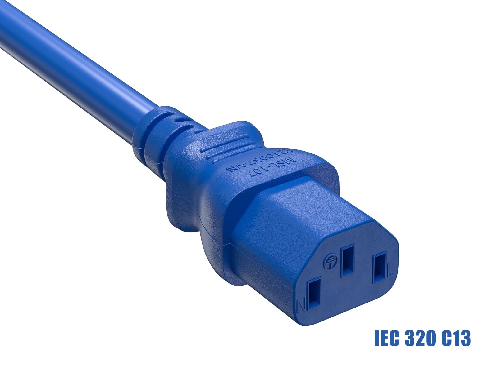 Cable Leader 3ft 14 AWG Computer Power Extension Cord IEC320 C13 to IEC320 C14, Blue