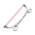 thumbnail image 2 of koolsoo Multi-Functional Pilates Bar Portable Stick with Resistance Band Foot Strap Rope Pink, 2 of 9