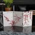 thumbnail image 6 of 2 ft. Short Double Sided Plum Blossom Canvas Folding Screen, 6 of 7