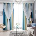 thumbnail image 6 of SPRING PARK 1Pc Gradient Hollow Star Curtain Stars Blackout Curtain for Kids Girls Bedroom Living Room, 6 of 7