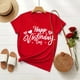thumbnail image 1 of Xuyuer Women's Lover Printed Round Neck Short Sleeve T-Shirt, Cute Casual Graphic Tee Top for Date Nights, Anniversary Gifts and Couple Outfits, 1 of 7