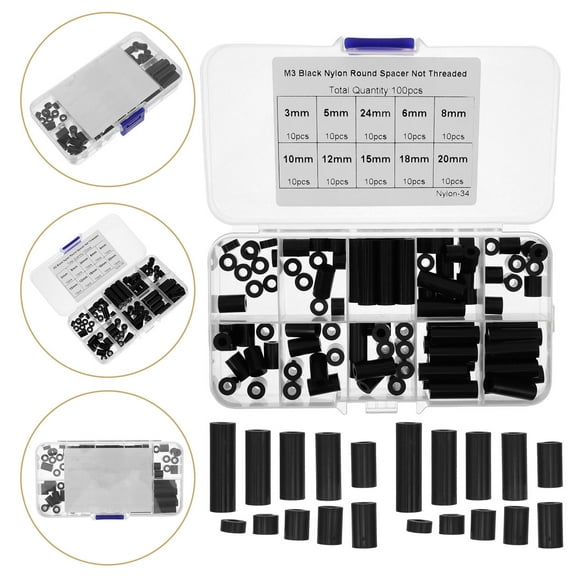 MLINS 100pcs Electrical Outlet Spacers Nylon Spacers Screw Spacers Outlet Spacers Round Spacer